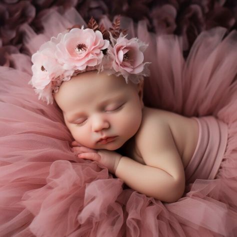 Flower Newborn Pictures, Newborn Baby Photography Girly, New Borned Baby Girl, Baby Girl Newborn Shoot, Newborn Photography Girly, Born Baby Photos, Foto Newborn, Baby Christmas Photos, Newborn Baby Photoshoot