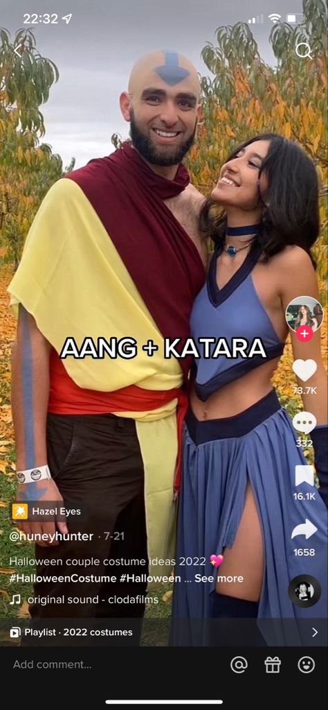 Avatar And Katara Costume, Zuko And Katara Costume, Zuko And Mai Halloween Costume, Atla Costume, Katara And Zuko Costume, Aang And Katara Costume, Avatar Costume Couple, Katara And Ang Avatar Costume, Avatar The Last Airbender Couple Costume