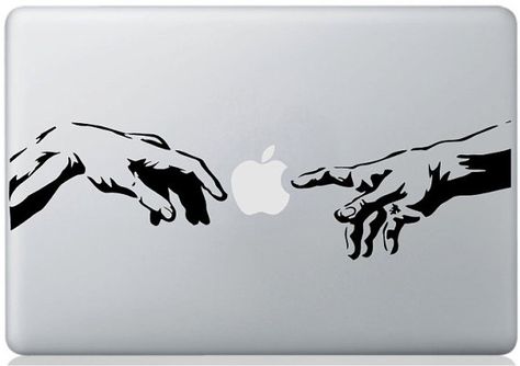 Michelangelo Hands Decal Laptop Sticker MacBook Decal by wallineed Michelangelo Hands, Sticker Macbook, Hand Sticker, Macbook Stickers, Macbook Decal, Cute Wallpaper Backgrounds, Backgrounds Desktop, Laptop Decal, Conversation Piece