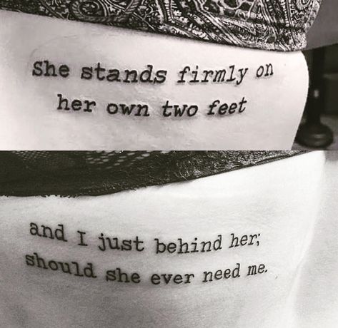 Sister tattoos. "She stands firmly on her own two feet and I just behind her; should she ever need me." Soul Sister Tattoos, Tattoo Sister, Sister Tat, Sister Tattoo Designs, Mom Daughter Tattoos, Brother Tattoos, Matching Best Friend Tattoos, Bestie Tattoo, Matching Sister Tattoos