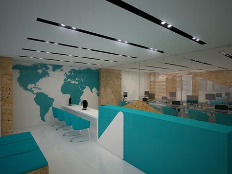 Travel Agency Design, Agency Office, Agency Design, Open Space Office, 3d Wallpaper For Walls, Agency Logo, Corporate Office Design, Travel Agencies, Office Furniture Design