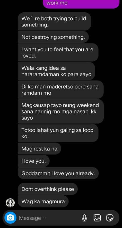 Sweet Convo Messenger Tagalog, Convo With Boyfriend, Lambing Message, Convo Text Aesthetic, Cute Texts For Her, Do Good Quotes, Cute Messages For Him, Cute Couple Text Messages, Funny Quotes Tumblr