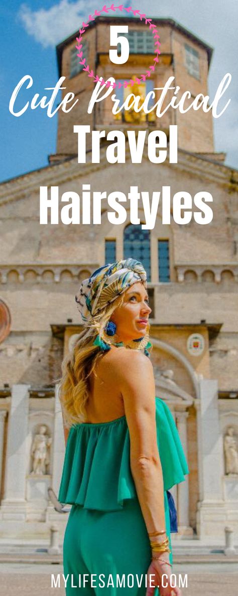 Easy, cute, and practical travel hairstyles for the ladies who like to keep their locks on lock! As a full time traveler, blogger, and influencer, I always have to have my hair somewhat nice looking, and these tricks are how I do it with minimal effort! Flight Travel, Travel Hair, Travel Hairstyles, Adventurous Women, Time Traveler, Travel Hotel, Travel Blogging, Travel Outfits, Places In The World