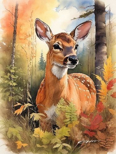 Animal Paintings Acrylic Wildlife Art, Deer Art Painting, Deer Painting Acrylic, Dear Painting, Dear Drawing, Deer Watercolor Painting, Animal Canvas Paintings, Deer Photography, Deer Artwork