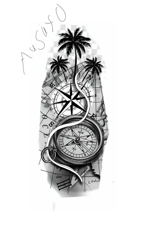 Auron Play, Man Tattoo, Old Watches, Forearm Tattoos, Tattoo Designs Men, Blackwork, Compass, Tattoos For Guys, Nautical