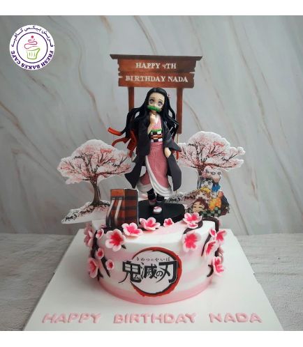 FreshBakes | Anime & Manga Themes Anime Cake Ideas Simple, Anime Theme Cake, Anime Cake Design Birthday, Anime Birthday Cake, Manga Birthday, Aurora Cake, Pop Nails, K Pop Nails, One Piece Birthdays