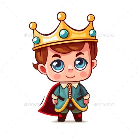 Little Cute King with Crown King Clipart, King Doodle, King Boy, King Cartoon Drawing, Cartoon Crown, King Illustration, King Crown Drawing, Prince Drawing, King Cartoon