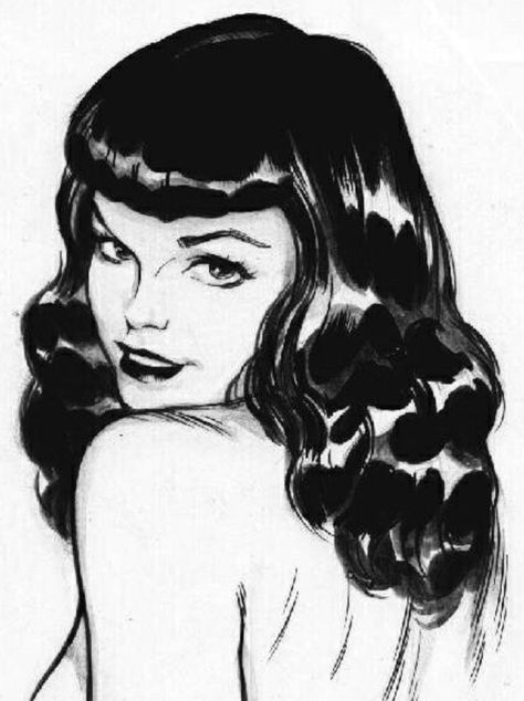 Betty Comic, Dave Stevens, Betty Page, Arte Grunge, Desenho Tattoo, Bettie Page, Futuristic Art, Comic Book Artists, Pin Up Art