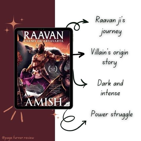 📚 Book Name: Raavan: Enemy of Aryavarta by Amish Tripathi 🎭 Genre: Mythological Fiction ⭐️ My Rating: 5/5 📚 About the Book📚 Just finished “Raavan: Enemy of Aryavarta” and I’m still in awe. This third book in the Ram Chandra series explores Raavan’s life with such intensity and depth, it’s mind-blowing. Amish takes us through Raavan’s rise from a brilliant but ruthless leader to one of the most feared villains in mythology. His backstory is dark and complex, filled with ambition, power stru... Amish Tripathi, The Ram, Book Names, Page Turner, Mind Blowing, Mind Blown, Ram, Books