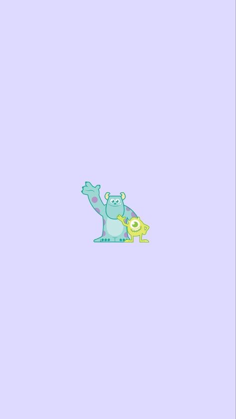 Monsters Inc Iphone Wallpaper, Disney Iphone Background, Simple Disney Wallpaper Iphone, Pastel Disney Wallpaper, Minimalist Disney Wallpaper, Simple Disney Wallpaper, Disney Pattern Wallpaper, Sully And Mike, Disney Characters Wallpaper