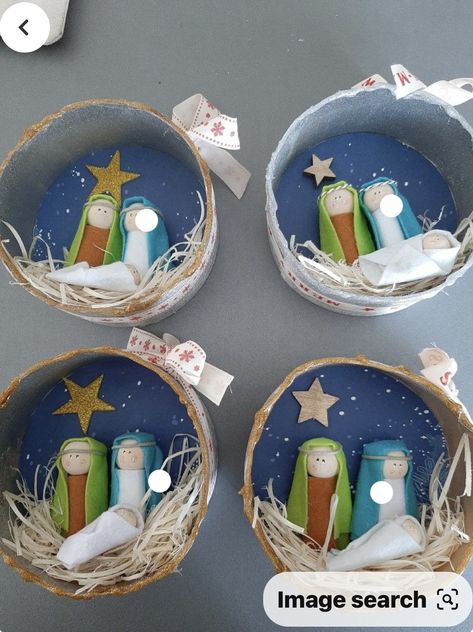 Betlehem Diy, Pesebres Navidad Ideas, Christmas Nativity Scene Diy, Nativity Scene Crafts, Advent Crafts, Sunday School Crafts For Kids, Christmas Kindergarten, Christian Crafts, Church Crafts