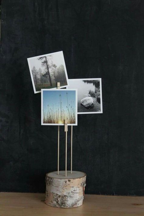 Photo Holder Diy, Crafts Simple, Tafel Decor, Smart Tiles, Picture Holders, Diy Holz, Small Apartment Decorating, Photo Holder, Interior Design Diy