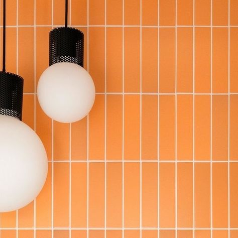 Fireclay Tile on Instagram: "All eyes on ORANGE 🍊🏜️🧡 From earthy rust to saturated tangerine, orange is a surprisingly versatile tile color that’s guaranteed to infuse your space with warmth and energy.⁠ ⁠ Thinking about adding zest to your space? Tap the link in our bio for some serious orange inspo 🧡⁠ -⁠ Tile Shown:⁠ #fireclay2x8 in #fireclaySorbet ⁠ -⁠ Design: @handsome.salt⁠ -⁠ 📷️: @⁠jenny_siegwart⁠ -⁠ #fireclaytile #orange #orangetile #tile #handmadetile #orangeinteriors #orangedesign #orangebacksplash #bathroomtile #backsplash #colorfulinteriors #orangeinspo #orangeisthenewblack" Orange Backsplash, Orange Tile Bathroom, Orange Tile, Orange Tile Backsplash Kitchen, Bathroom Orange Tile, Kitchen Orange Tiles, Orange Tiles, Fireclay Tile, Orange Interior