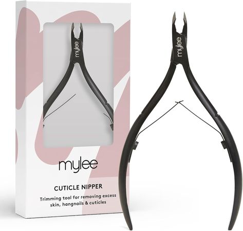 Mylee Cuticle Nippers – Professional, Sleek, Matte Black, Stainless Steel, Salon-Quality Cuticle Nippers for Precision Trimming and Effective Removal Unruly Cuticles, Hangnails and Excess Skin Excess Skin, Cuticle Nipper, Black Stainless Steel, Makeup Routine, Matte Black, Sleek, Stainless Steel, Skin, Makeup