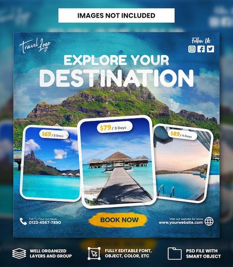 Travel Banner, Instagram Story Ads, Digital Advertising Design, Travel Poster Design, Instagram Banner, Travel Ads, Magazine Layout Design, Poster Banner, Sports Graphic Design