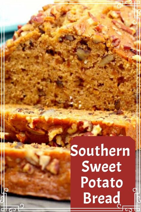 With its delightful mix of savory sweet potatoes, crunchy pecans, and aromatic spices, this Southern Sweet Potato Bread is the ultimate crowd-pleaser. Satisfy your cravings with this wholesome and drool-worthy treat that will leave you craving more. Dive into the recipe and discover the secret to making this luscious bread that will captivate your senses. Sweet Potato Pecan Bread, Gluten Free Sweet Potato Bread, Sweet Potato Bread Recipe Easy, Recipes Using Sweet Potatoes, What To Make With Sweet Potatoes, Southern Sweet Potato Cake Recipe, Savory Sweet Potatoes, Sweet Potato Bread Recipe, Canned Sweet Potato Recipes