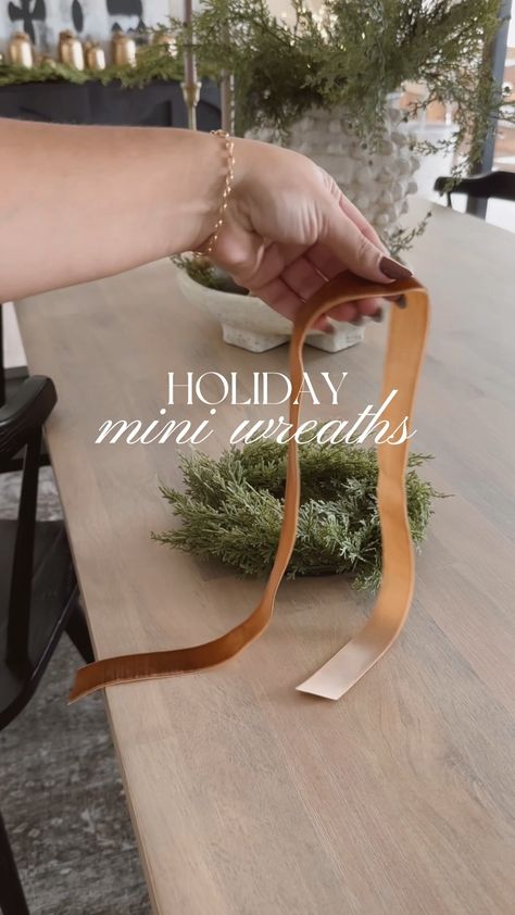 New! Norfolk Greenery Mini Wreath curated on LTK Pantry Wreath Ideas, Small Wreaths On Windows, Christmas Wreath On Chair Back, Indoor Wreaths Christmas, Wreath Placement Ideas, Kitchen Window Wreaths Indoor, Bells On Wreath, Christmas Wreath With Bow, Wreath On Chair Back