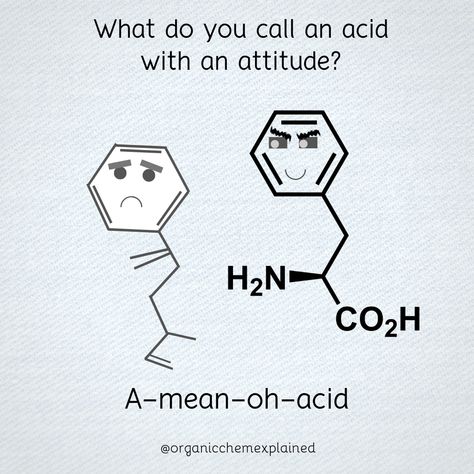 😡 Who's dealing with mean old acids (and bases) in OChem right now?  #chempuns #chemhumor #chemjokes #chemistryjoke #organicchemistry #chemistry #science #biochemistry #premed #prevet #predental #organicchemexplained Biology Pick Up Lines, Organic Chemistry Humor, Chemist Jokes, Organic Chemistry Jokes, Chemistry Memes, Study Memes, Acids And Bases, Chemistry Puns, Biology Humor