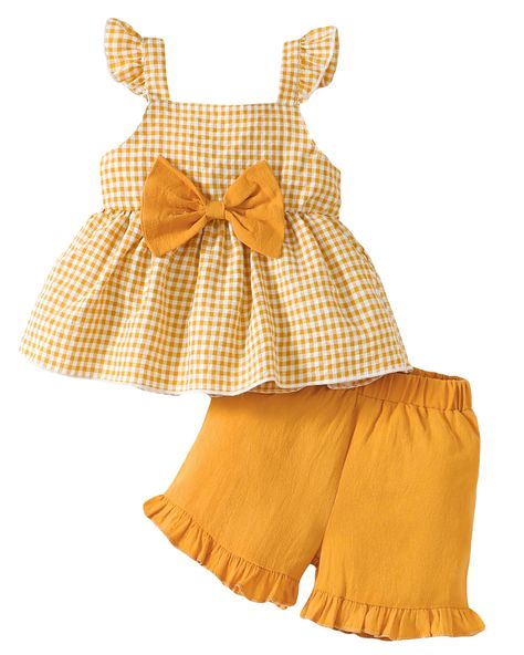 PRICES MAY VARY. ❀[Toddler Baby Girl Summer Outfits]: Cotton blend baby girl clothes brings comfortable wearing experience. Soft, breathable and skin-friendly. ❀[Cute Toddler girl stuff]: Baby girl tank tops, sleeveless shirt, strappy fly sleeve design. Bowknot decorations, ruffle hem, elastic waistband pants, 2PCS playwear set, make your girl more lovely. ❀[Size options]: Suitable for 12-18 months girl clothes, 18-24 months girl outfits, 2-3t toddler girl clothes, 3t 4t little girl clothes clot Toddler Clothes Girl, Infant Girl Outfits, Girl Toddler Clothes, Baby Summer Clothes, Kid Dresses, Toddler Girl Outfits Summer, Toddler Summer Outfits, Toddler Designer Clothes