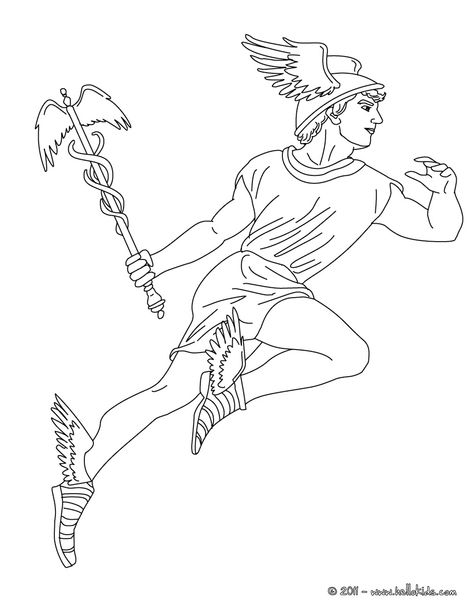 HERMES the Greek god of herds coloring page Hermes Tattoo, Greek Mythology Gods, Greek Mythology Tattoos, Greek Pottery, Mythology Tattoos, Greek Mythology Art, Mythology Art, Greek Art, Greek Myths