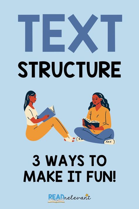 text structure blog post: 3 ideas to make it fun Teaching Text Structure, Text Structure Activities, Middle School Writing Prompts, Teaching Informational Text, Informational Text Structures, Text Structures, General English, Third Grade Activities, Literature Activities