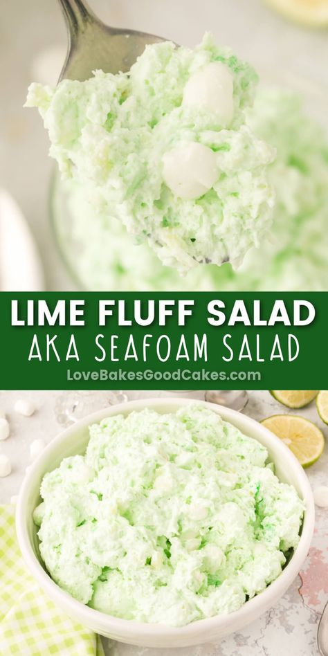 Seafoam Salad, Lime Fluff, Jello Pudding Desserts, Marshmallow Salad, Dessert Salad Recipes, Lime Jello Salads, Congealed Salad, Fluff Salad Recipes, Jello Salads