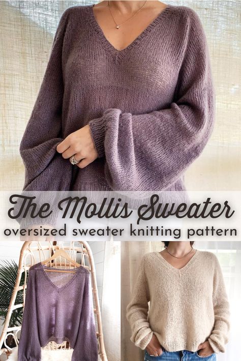 Slouchy Knit Sweater Pattern, Plus Size Knitted Sweater Pattern, How To Knit Sweater, Oversized Sweater Pattern Free, Sport Weight Knitting Patterns, Knitting Patterns Sweaters Women, Waffle Knit Sweater Pattern, Knit Oversized Sweater Pattern Free, Knit Summer Sweater Pattern