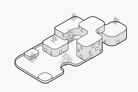 Cobe Architects, Parti Diagram, Green Footprints, School Building Design, Architecture Design Process, Campus Design, Concept Models Architecture, Kindergarten Design, Architecture Design Sketch