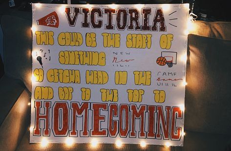 Light Up My Night At Hoco Poster, Hs Dance Poster Ideas, High School Musical Hoco Proposal, Homecoming Proposal Ideas Music, Cheer Homecoming Proposals, Homecoming Posters Saying Yes, Hoco Nominee Posters, Hoco Poster Ideas, Hoco Signs