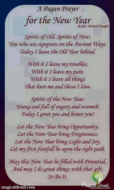 Pagan prayer for the new year Prayer For The New Year, New Years Prayer, Pagan Beliefs, Pagan Prayer, New Years Traditions, Wiccan Magic, Witch Spirituality, Wiccan Witch, Magick Spells