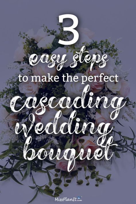 How To Make A Cascading Bridal Bouquet With Fake Flowers, Diy Bridal Bouquet Cascade, Diy Cascading Wedding Bouquet, How To Make Cascade Wedding Bouquet, Artificial Cascade Wedding Bouquet, How To Make A Teardrop Bouquet, Bridal Bouquet With Rosary, Diy Waterfall Bouquet Wedding, Hand Tied Cascading Bouquet