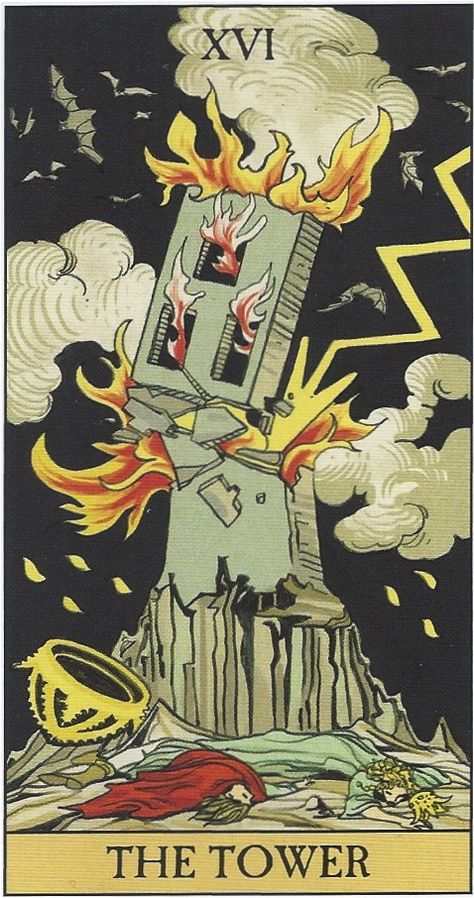 scan-2016-11-18-0002-5 Tower Tarot Card, The Tower Tarot Card, The Tower Tarot, Vintage Tarot, Tarot Major Arcana, Tarot Astrology, 카드 디자인, Tarot Cards Art, Halloween Wallpaper Iphone