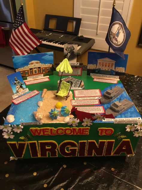 State Float School Project, State History Projects, State Project, United States Regions, Virginia State, State School, History Projects, Cash App, School Project