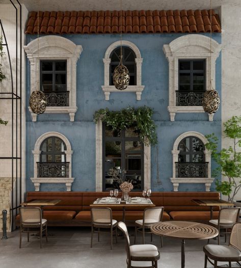 Italian Restaurant Exterior, Italian Cafe Interior, Italian Restaurant Interior Design, Italian Restaurant Design, Italian Restaurant Interior, Italian Restaurant Decor, Luxury Restaurant Interior, Danish House, Italy Restaurant