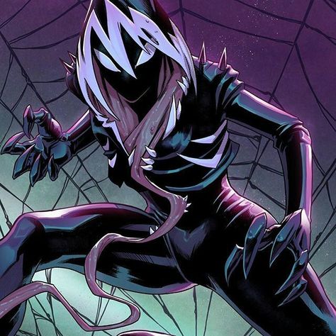 #wattpad #fanfiction Symbiote Male Reader X Gwen Stacy Aka Ghost Spider Venom Girl, Symbiotes Marvel, Venom Art, Venom Comics, Marvel Characters Art, Marvel Venom, Spiderman Artwork, Marvel Fan Art, Arte Dc Comics