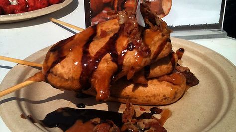 The bacon-wrapped deep-fried Mars bar. Deep Fried Mars Bars, Summer In Canada, Mars Bar, The Beginning Of The End, Bacon Wrapped, End Of Summer, Deep Fried, Mars, Bacon