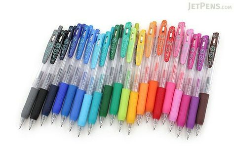 Zebra Sarasa Push Clip Gel Pen - 0.4 mm - 20 Color Bundle Sarasa Pens, Viridian Green, Stationery Obsession, Zebra Sarasa, Cute Stationary School Supplies, Cute School Stationary, Pen Brands, Cool School Supplies, Gel Pens Set