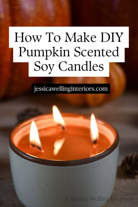 DIY pumpkin scented soy candle Diy Candles To Sell, Soy Wax Flakes, Diy Pumpkin Spice, Pumpkin Scent, Candle Fragrance Oil, Creative Candles, Enjoy Yourself, Candle Art, Diy Pumpkin