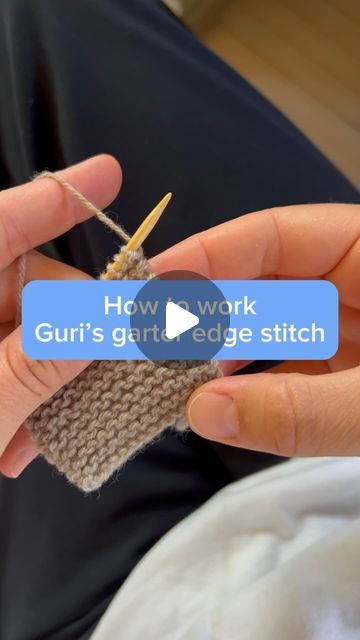 Knit Edge Stitch, Knitted Stitches, Garter Stitch Knitting, Garters And Stockings, Knitting Basics, Knitting Tips, Knit Edge, Knitting Videos, Knitted Wit