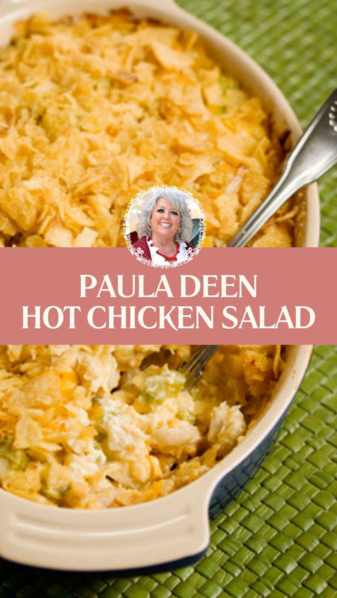 Paula Deen Hot Chicken Salad Chicken Salad Pie, Paula Deen Hot Chicken Salad Casserole, Chicken Salad Leftovers, Hot Chicken Casserole With Potato Chips, Hot Chicken Salad Casserole With Potato Chips, Popcorn Chicken Salad, Hot Chicken Salad Casserole Paula Deen, Hot Chicken Salad Casserole With Almonds, Side Dishes For Chicken Nuggets