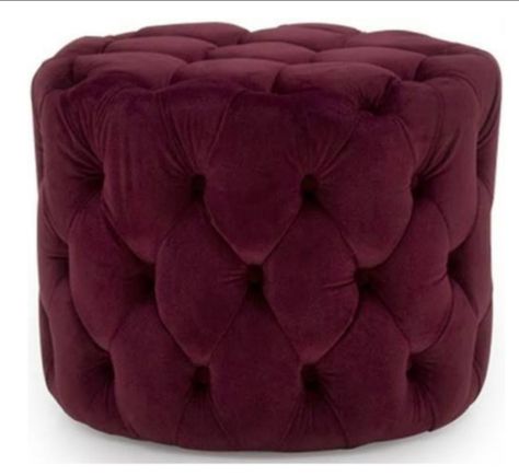 Crimson Velvet, Childrens Bedroom Storage, Knitted Pouffe, Dining Table Sizes, Velvet Footstool, Summer Furniture, Afghan Fashion, Velvet Ottoman, Velvet Color