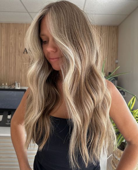 I bet we’d have really good hair chem 😉 • • • #salinashair #salinashairstylist #montereyhair #montereyhairstylist #livedinblonde #montereycountyhair #sanjosehair #sanjosehairstylist #californiahair #salinassalon #montereysalon #salinasblondespecialist #salinas #monterey #fullhighlight #livedinhair #livedincolor #bronde #salinasbalayage #montereybalayage #blondeinspo#balayageinspo #hairinspo #brondeinspo #hairbykileypiini #ashandwillowsalon #behindthechair #btcfirstfeature #mastersofbalay... Dirty Blonde Hair With Highlights, Blonde Light Brown Hair, Blonde Bronde, Light Blonde Balayage, Light Brunette Hair, Blonde Hair Goals, California Hair, Blonde Highlights On Dark Hair, Summer Blonde Hair