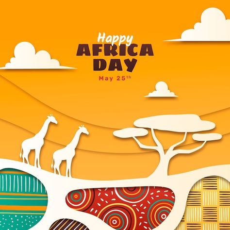 Ilustração do dia da áfrica de estilo de... | Free Vector #Freepik #freevector #comemoracao #celebracao #cultural #diversidade-cultural Africa Day, African Union, Bright Future, Illustration Artists, African Art, Ethiopia, Banner Design, Ghana, Kenya