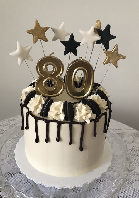 Cakes 80th Birthday Men, Men 80th Birthday Ideas, 70th Birthday Cake For Grandpa, Cake Design For 80th Birthday, Birthday Cakes For Men 70th, 80 Birthday Party Ideas For Men Cake, 80th Cake Ideas, 80th Birthday Cake For Men Simple, Cake Papa Birthday