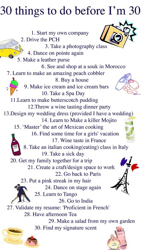 30things Turning 40 Bucket List, 30 Things To Do Before 30, Life Bucket List, 30 Before 30, Life Goals List, Bored Jar, My To Do List, A Staff, Self Care Activities