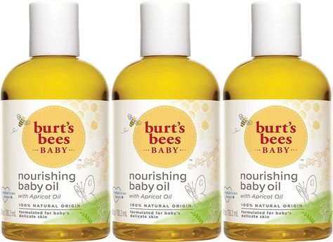 Baby Oil Nourishing Skin Care Soothing Baby, Burts Bees Baby, Apricot Oil, Baby Massage, Baby Skin Care, Burt's Bees, Baby Oil, Baby Bee, Burts Bees