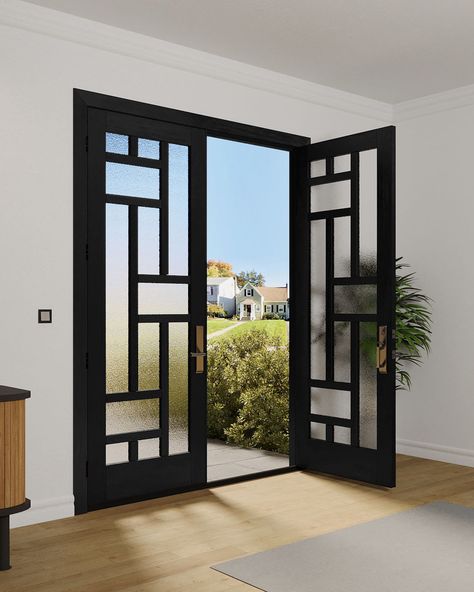 Black french doors interior