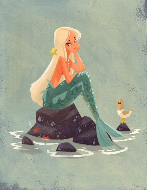 Mermaid Artwork, Mermaid Illustration, 동화 삽화, Fantasy Mermaids, Siren Mermaid, Mermaid Fairy, Mermaid Drawings, Mermaid Tale, Girls Disney