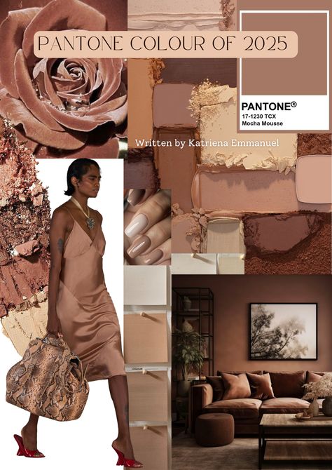 Pantone Colour of 2025 - Mocha Mousse — KATRIENA EMMANUEL Mink Color Palette, Colour Of The Year 2025 Pantone, Mocha Mousse Makeup, Mocha Mousse Pantone 2025, Mocha Mouse Color Pantone, Pantone Mocha Mousse 2025, Mocha Mousse Aesthetic, 2025 Color Palette, Mocha Mousse Color