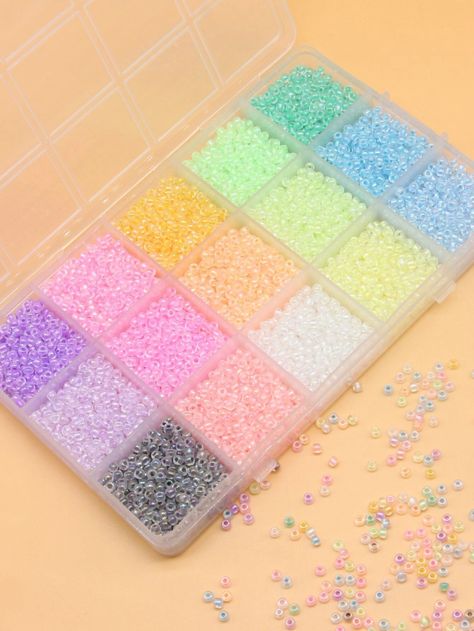 1set Glow In The Dark Bead | SHEIN USA Beads From Shein, Shein Beads, Glow In The Dark Beads, Diy Jewelry Pendants, Clay Bead Necklace, Rainbow Room, Bead Charms Diy, How To Make Box, Bead Kits